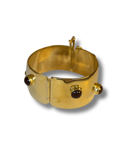 Gold-plated Bracelet with Glassbeads