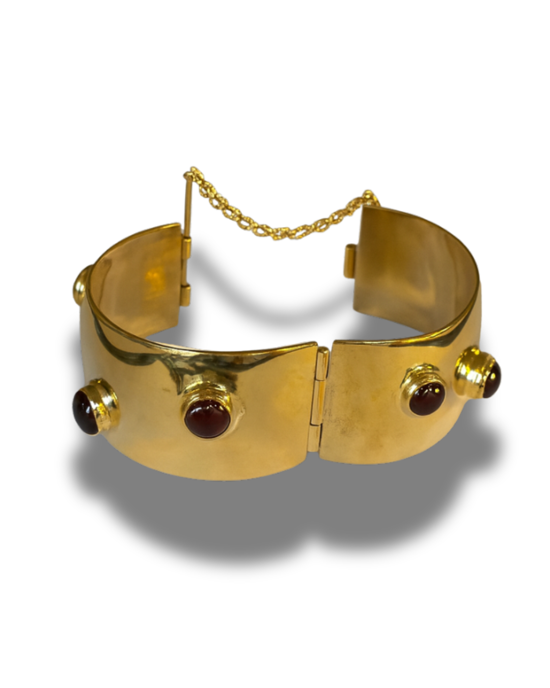 Gold-plated Bracelet with Glassbeads