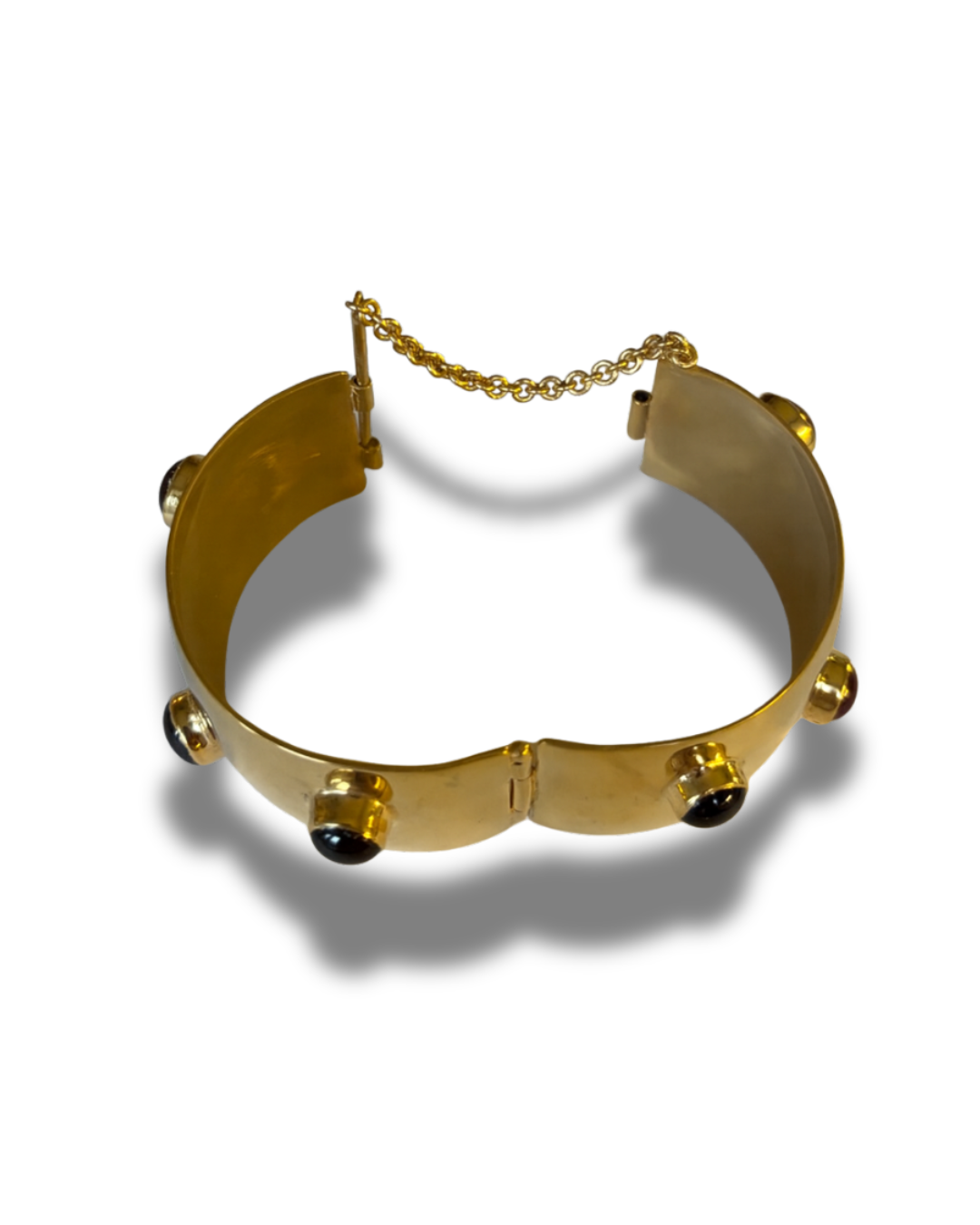 Gold-plated Bracelet with Glassbeads