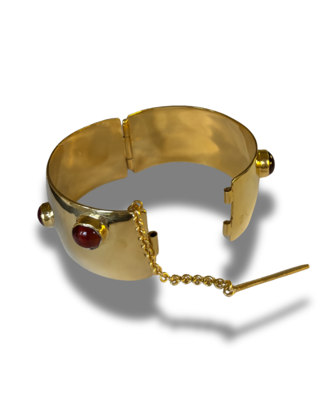 Gold-plated Bracelet with Glassbeads