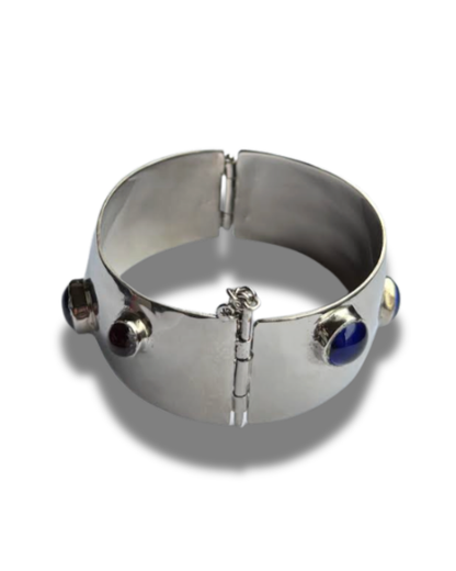 Silver-plated Bracelet with Glassbeads